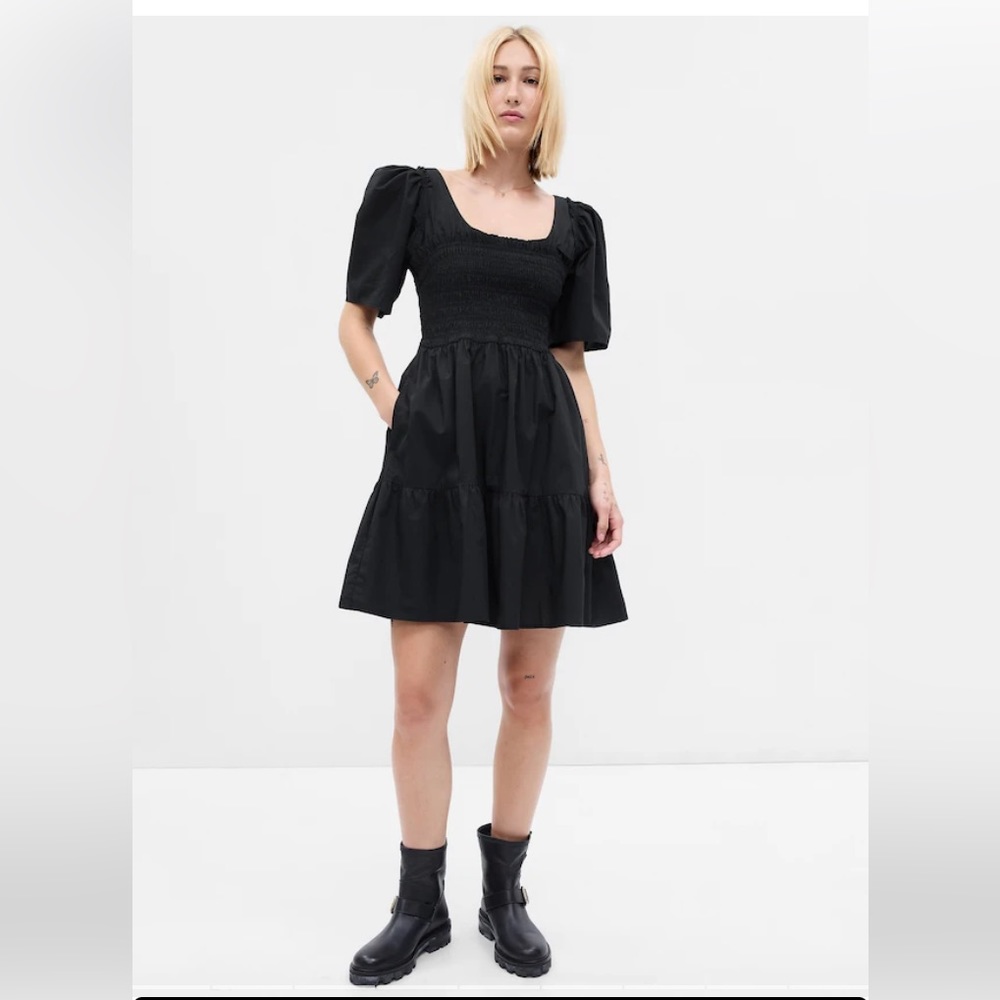 Puff Sleeve Smocked Mini Dress